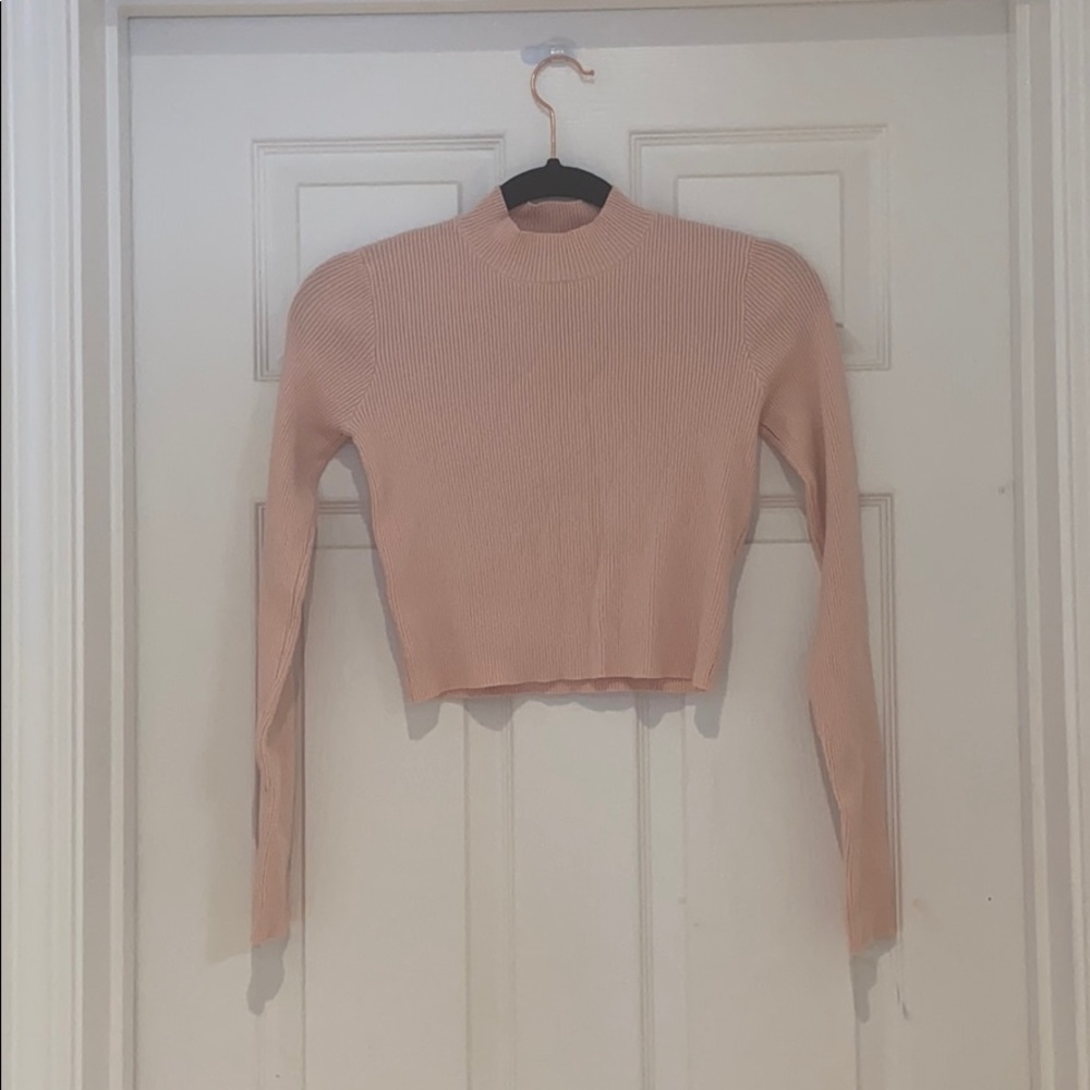 Brandy Melville Poodle Pink Long Sleeve Top